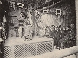 Kampong or Southeast Asian village depicted at the Exposition Universelle, Paris, France, 1889 (b/w photo) Kampong or Southeast Asian village depicted at the Exposition Universelle, Paris, France, 1889 (b/w photo)