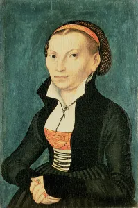 Katharina von Bora, future wife of Martin Luther, 1526 (oil) Katharina von Bora, future wife of Martin Luther, 1526 (oil)