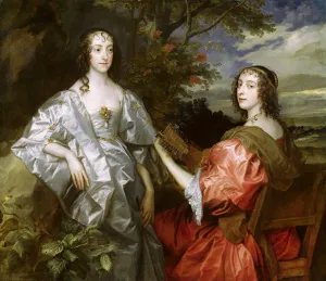 Katherine (1609-67) Countess of Chesterfield, and Lucy (b.1608) Countess of Huntingdon, c Katherine (1609-67) Countess of Chesterfield, and Lucy (b.1608) Countess of Huntingdon, c