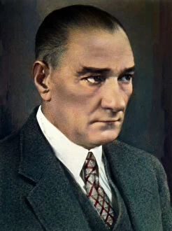 Ataturk Gallery: Kemal (Mustapha) Ataturk (1881-1938) c.1925-30 (w / c on paper)