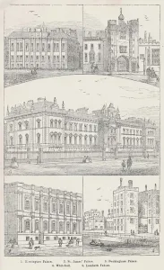 Kensington Palace, St James Palace, Buckingham Palace, Whitehall Kensington Palace, St James Palace, Buckingham Palace, Whitehall