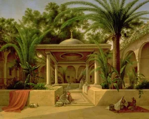Egyptian Architecture Gallery: The Khabanija Fountain, Cairo, 1845 (oil on canvas)