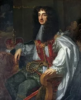 Garter Collection: King Charles II in Garter Robes (oil on canvas)