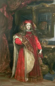 King Charles II of Spain (1661-1700) wearing the robes of the Order of the Golden Fleece King Charles II of Spain (1661-1700) wearing the robes of the Order of the Golden Fleece