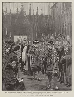 King Edward VII's First Distribution of Maundy Money at Westminster Abbey on Maundy Thursday, 4 April