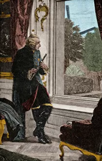 Wilfred Gabriel de Glehn Gallery: The king at the flute - FREDERICK II (1712-1786) Known as Frederick the Great King of Prussia