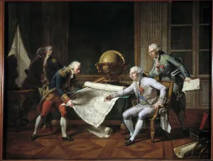 The King of France Louis XVI (1754-1793) giving instructions to Captain Jean-Francois The King of France Louis XVI (1754-1793) giving instructions to Captain Jean-Francois