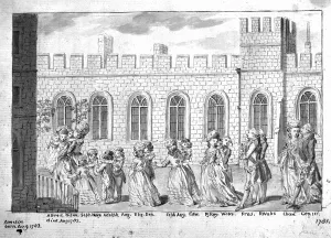 King George III and Queen Charlotte walking in procession with their fourteen children King George III and Queen Charlotte walking in procession with their fourteen children