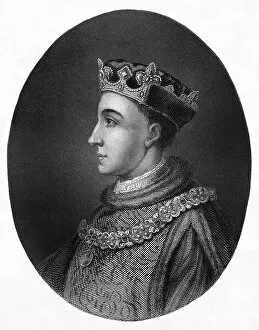 15th 15 Xv Xvth Fifteenth Century Gallery: King Henry V, illustration from the History of England, Vol. 1 (engraving)