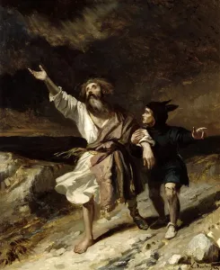 King Lear and the Fool in the Storm, Act III Scene 2 from King Lear by King Lear and the Fool in the Storm, Act III Scene 2 from King Lear by