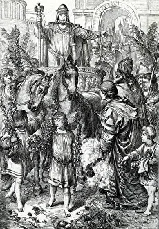 6th Century Gallery: King of ostrogoths Theodoric says the Great or the Amale (455-526) visiting Rome in 500
