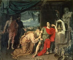 King Priam begging Achilles for the return of Hectors body, 1824 King Priam begging Achilles for the return of Hectors body, 1824