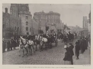 The King and Queen of Sweden and Norway returning from a Visit to the Queen at Windsor The King and Queen of Sweden and Norway returning from a Visit to the Queen at Windsor