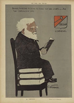 Industrialists Collection: The King of Trusts. Andrew Carnegie. Illustration for Le Rire (colour litho)
