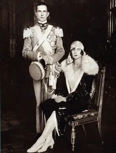 Photographer German Gallery: King Umberto II with Maria Jose di Savoia (b/w photo)