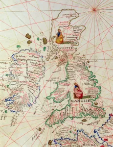 The Kingdoms of England and Scotland, from an Atlas of the World in 33 Maps, Venice The Kingdoms of England and Scotland, from an Atlas of the World in 33 Maps, Venice