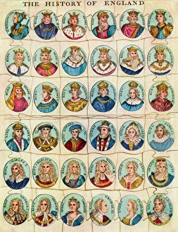 The Queen Mother Collection: Kings of England, reproduction of possibly the first jigsaw puzzle, c