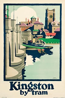 Water Vehicle Gallery: Kingston by Tram, a London Transport poster, 1925 (colour lithograph)