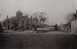 Railway Line Gallery: Kintore Town Hall (b / w photo)