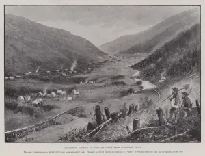 Klondike, looking up Bonanza Creek from Discovery Claim (litho) Klondike, looking up Bonanza Creek from Discovery Claim (litho)