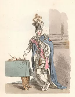 Knight of the Garter (coloured engraving)