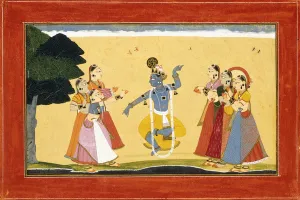 Krishna Dancing Before the Cowgirls as they Clap their Hands, c Krishna Dancing Before the Cowgirls as they Clap their Hands, c
