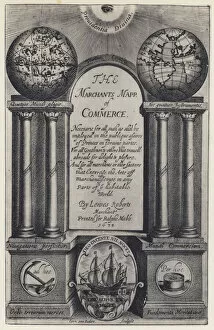 L Roberts, The Merchants Mapp of Commerce, R Mabb 1638 (b / w photo)