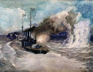 Alessandro Allori Gallery: La bataille navale entre la flotte de la mer noire et le croiseur blinde allemand Goeben