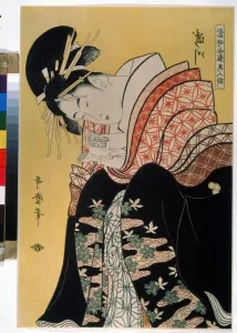 La belle Takigawa de la maison de the Ogi (Beauty Takigawa from the tea house Ogi) La belle Takigawa de la maison de the Ogi (Beauty Takigawa from the tea house Ogi)