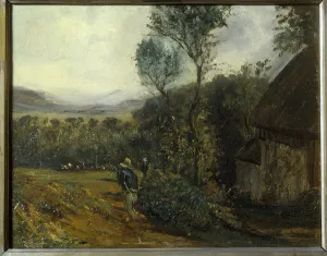 La ferme Peinture by Jean Francois Hue (1751-1823) 19th century La ferme Peinture by Jean Francois Hue (1751-1823) 19th century