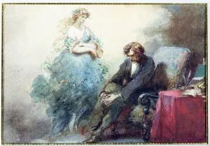 La Nuit de Mai, illustration from Les Nuits by Alfred Musset (1810-57 La Nuit de Mai, illustration from Les Nuits by Alfred Musset (1810-57
