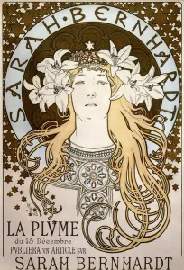 La Plume, featuring Sarah Bernhardt, 1896 (lithograph in colours) La Plume, featuring Sarah Bernhardt, 1896 (lithograph in colours)