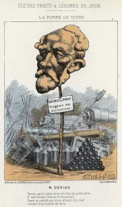 La Potato: Cartoon on Dorian - ill. from 20/01/1871 in ' Flowers La Potato: Cartoon on Dorian - ill. from 20/01/1871 in ' Flowers