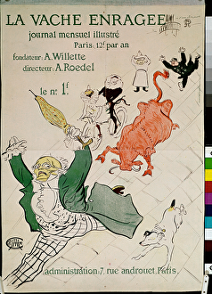 La vache enrage (The Enraged Cow), Journal mensuel illustre, 1896 (colour litho) La vache enrage (The Enraged Cow), Journal mensuel illustre, 1896 (colour litho)