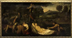 La Venus du Pardo formerly known as Jupiter and Antiope Painting by Tiziano Vecellio La Venus du Pardo formerly known as Jupiter and Antiope Painting by Tiziano Vecellio