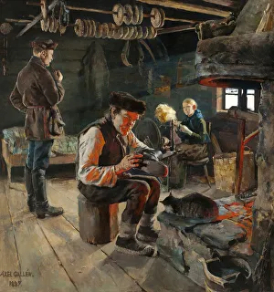 La vie rustique - he Rustic Life - Akseli Gallen-Kallela (1865-1931). Oil on canvas, 1887 La vie rustique - he Rustic Life - Akseli Gallen-Kallela (1865-1931). Oil on canvas, 1887