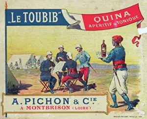 Label for le Toubib Aperitif and Tonic Wine, late 19th century (colour litho) Label for le Toubib Aperitif and Tonic Wine, late 19th century (colour litho)