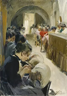 Images Dated 10th November 2011: The Lacemakers; Spetsknypplerskor, 1894 (oil on canvas)