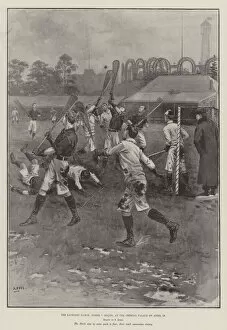 Amedee (after) Forestier Gallery: The Lacrosse Match, North v South, at the Crystal Palace on 13 April (litho)