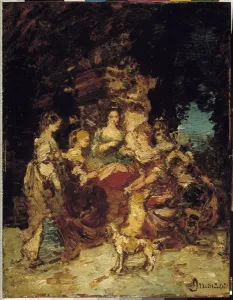 Ladies in a Park, 19th century (oil on canvas) Ladies in a Park, 19th century (oil on canvas)