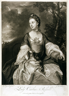 Lady Caroline Russell, engraved by James McArdell (c.1729-65) (mezzotint) Lady Caroline Russell, engraved by James McArdell (c.1729-65) (mezzotint)