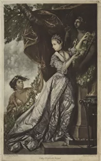 Joshua Reynolds Gallery: Lady Elizabeth Keppel (coloured engraving)