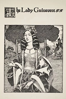 Lady Guinevere, illustration from The Story of King Arthur and his Knights