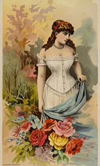 Lady Wearing Corset (chromolitho)