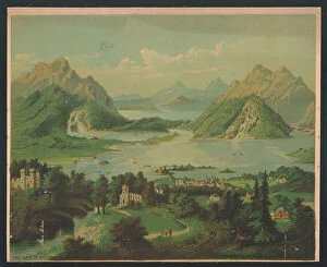 Panoramic View Gallery: The lakes of Killarney, c.1878 (chromolitho)