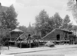 Lakeside village at the Universal Exhibition of 1889 in Paris, architect Charles Garnier Lakeside village at the Universal Exhibition of 1889 in Paris, architect Charles Garnier