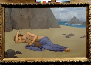 Lamentation of Orphee Painting by Alexandre Seon (1855-1917) 1896. Dim. 0,73 x 1,16 m Lamentation of Orphee Painting by Alexandre Seon (1855-1917) 1896. Dim. 0,73 x 1,16 m