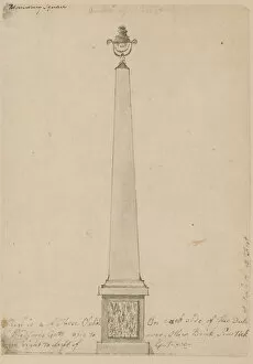 Lamp near Bedford House, London, taken down in 1799 (engraving)