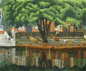 West Midlands Gallery: The Landing Stage, Stratford-Upon-Avon, 1928 (oil on canvas)
