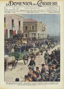 In the lands redeemed by Fascism (colour litho) In the lands redeemed by Fascism (colour litho)